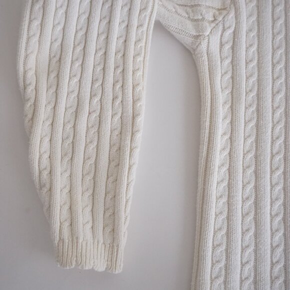 Northern Reflections White Knit Cardigan Floral Embroidered Grandmacore M Cotton - Picture 9 of 12